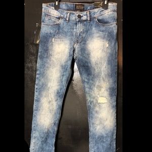 ZARA SKINNY DISTRESSED & BLEACHED JEANS SIZE 31 NWT
